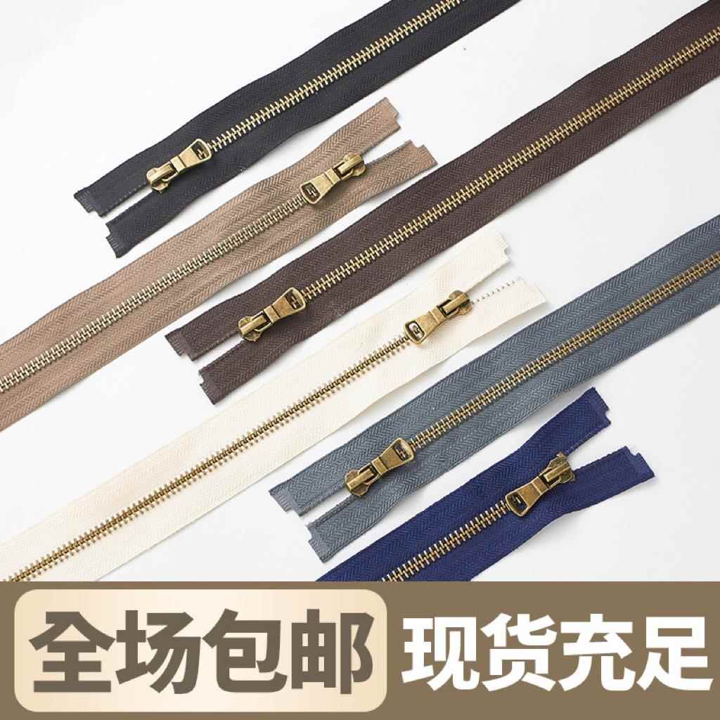5号金属拉链青古铜齿单头开尾拉链彩色拉链夹克羽绒服外套拉链条