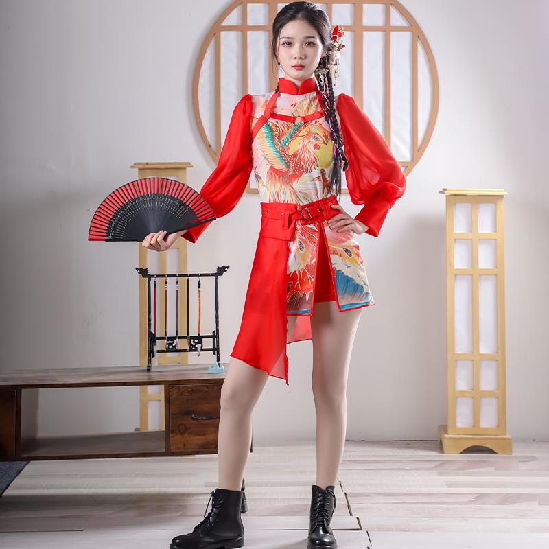 正品爵士舞演会出服中演国风年覆古表服舞蹈装女团服演出服打歌服