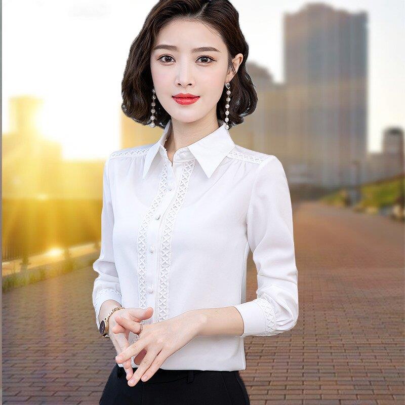 白色真丝长袖衬衫女2026春夏新款时尚高级感职业衬衣气质百搭上衣