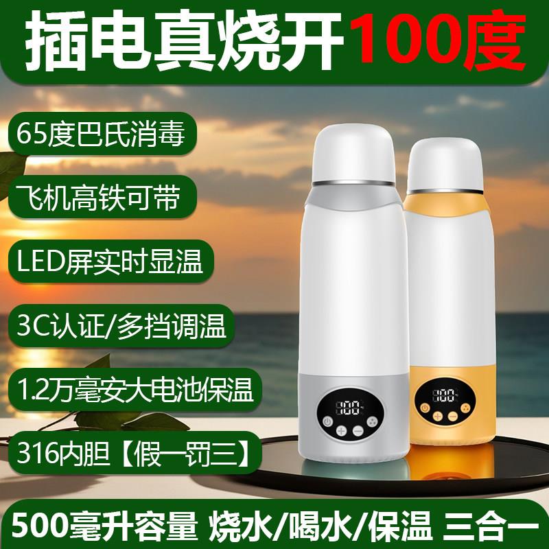 type c烧水杯烧水壶电热水杯加热保温恒温316车载充电式热牛奶