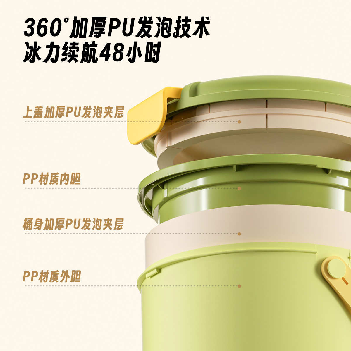 大容量冰桶家用制冰户外露营装冰块储冰保温保冷桶便携式冰格模具