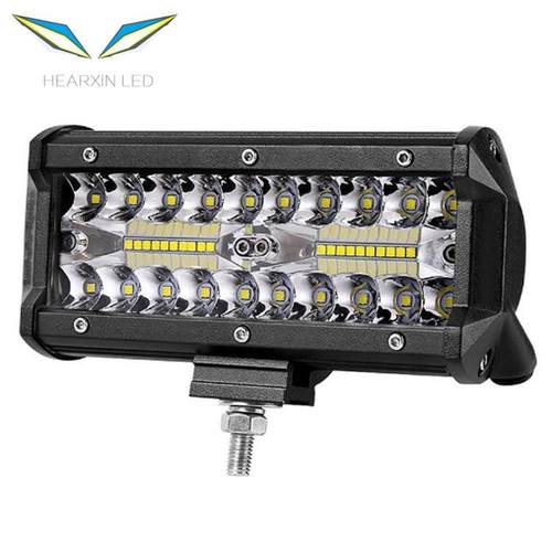 LED三排长条灯 7寸 120W 工作灯改装越野车灯车顶灯 越野车射灯