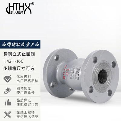 式止回阀H4法2H-16C铸水钢消声止HTHX回立阀静音式逆止阀泵兰单向