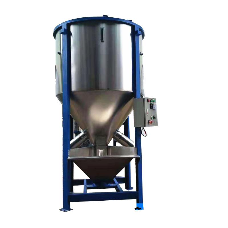 1-5吨塑料颗粒拌料桶PP水口料加热烘干机不锈钢立式搅拌机机械