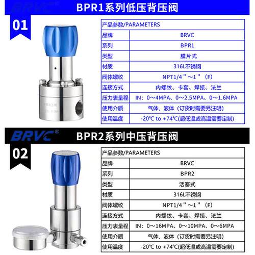 锈KIO钢气不体液体背压阀S 高压高温内螺纹背压阀压调力节阀BD2