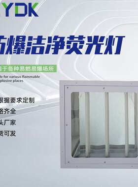 定 制中荧光灯防水防尘灯 防爆格栅灯不锈钢防爆洁净荧光灯防爆灯
