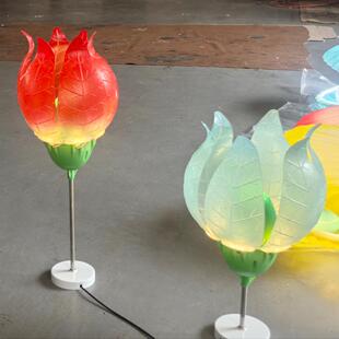 智能动态开合花灯元宵舞台机械绽放发光装置灯展灯光节日装饰灯