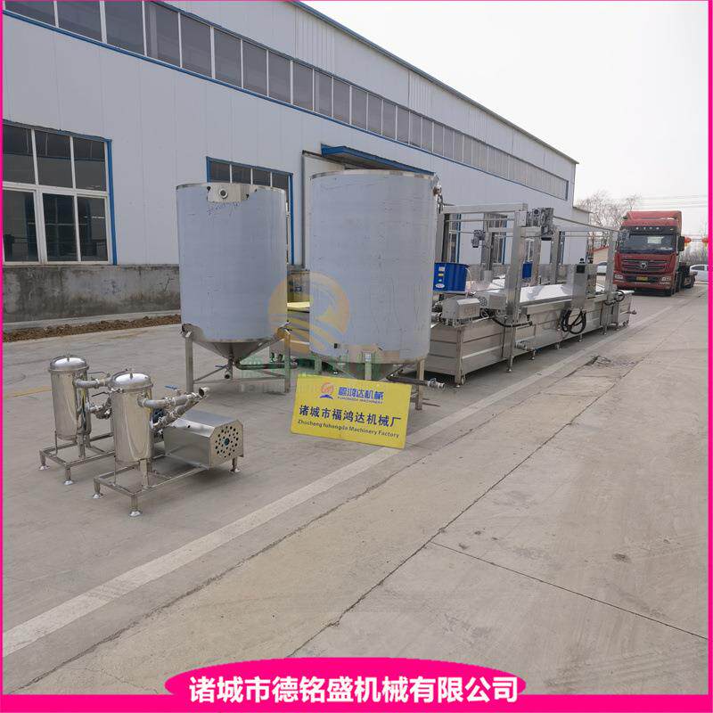 桑叶片腐竹片油炸机 薄脆饼全自动油炸机流水线 炸面片机器