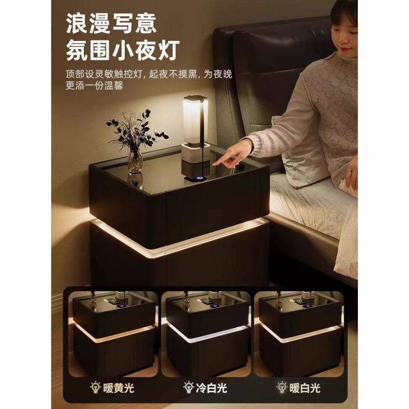 能床柜保险箱一体悬浮家用收纳保卧险箱电子锁室头JDG床边柜多智