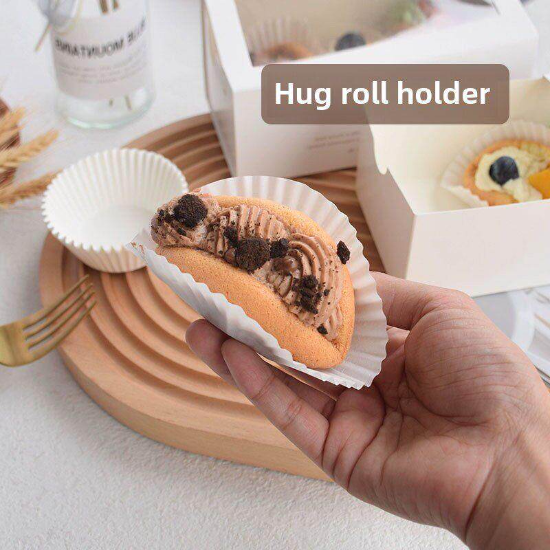 抱抱卷纸托青团蛋黄酥雪媚娘包装纸防粘迷你防油一次性小蛋糕托纸