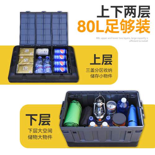 【工厂现货】汽车后备箱收纳箱储物箱车载侧开门收纳箱车用整理箱