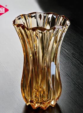 高端莫奈水晶玻璃花瓶客厅台面可访问的豪华装饰品现在简单的插花