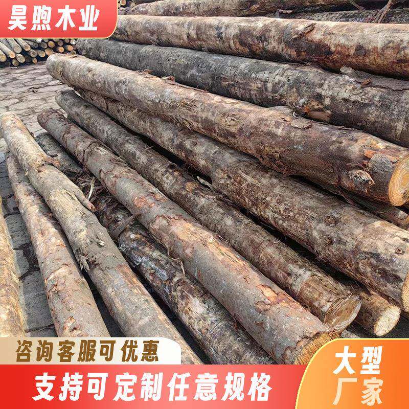 林场直销杉木桩10-14直径水利土木工程防洪抗汛木桩防滑稳固
