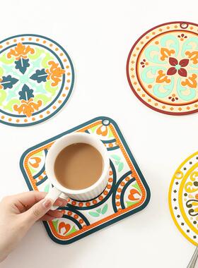 Retro Heat-Insulating Table Mats, Dining Table Pads, Heat-Re
