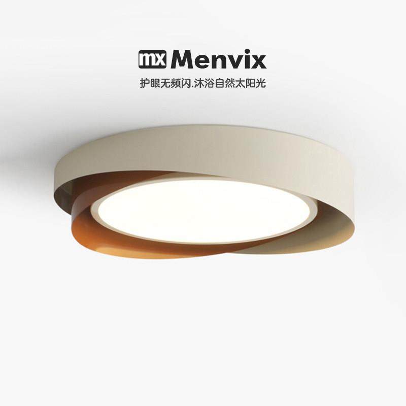 意式极简吸顶灯卧室书房灯现代简约创意圆形灯具北欧设计师主卧灯