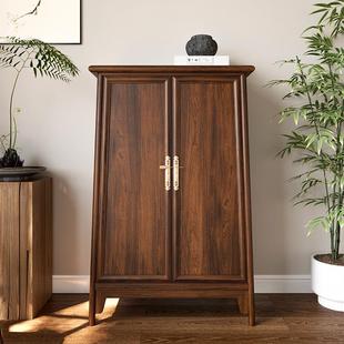 中式胡桃色榆木客厅玄关柜酒柜收纳柜面 面条柜明式万历柜实木餐