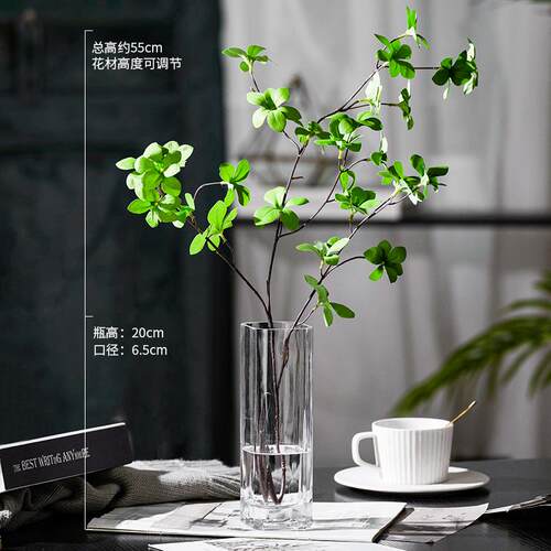 高档现代简约欧ins风创玻璃意花瓶透水养鲜花插花餐桌装北饰品摆