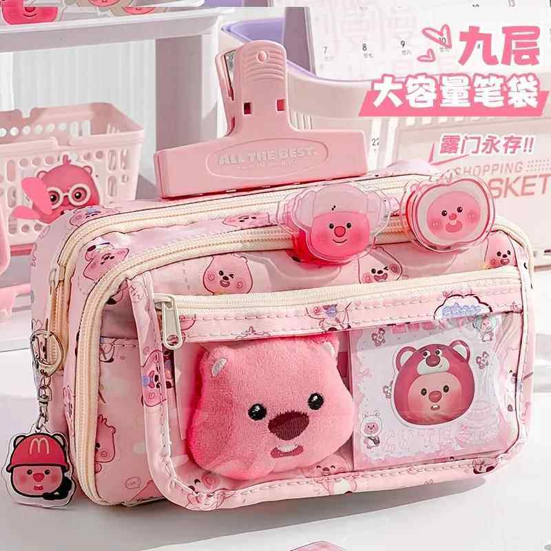 露比loopy笔袋女孩2025新款初中生大容量透明小学生高颜值铅笔盒,文具电教/文化用品/商务用品,笔袋,淘宝优惠券,粉丝福利购,淘宝优惠卷