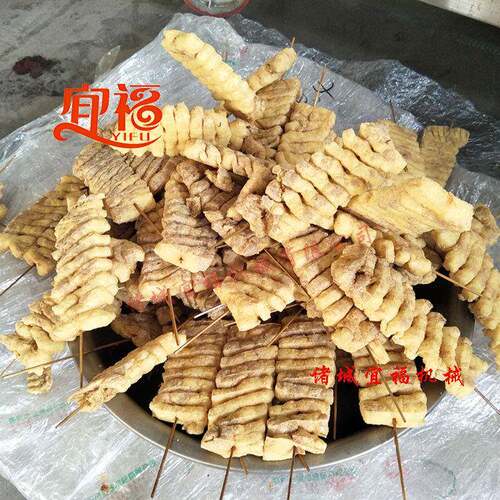 豆腐串油炸机 不锈钢兰花串油炸机价格 连续兰花干油炸机厂家