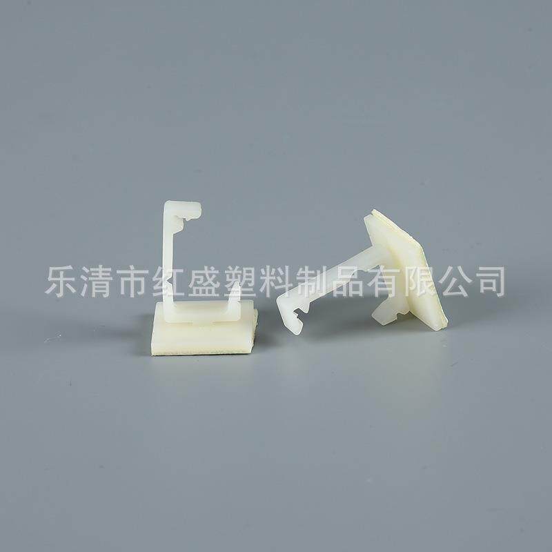 白色粘贴式电线电缆固定扣 背胶式卡扣整理理线器墙上免钉