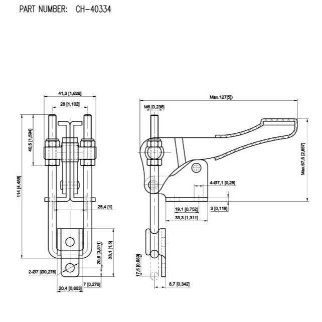 速夹具搭可调节夹具快锁扣锁夹箱扣扣栓式夹GGS钳门压紧器