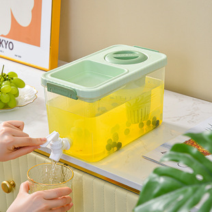 冰箱冷水壶带龙头水果茶凉水壶家用大容量耐高温开水壶野餐饮料桶