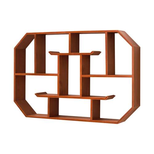 覆古实木博古架桌面置物架茶杯茶具收纳架多宝阁免打孔壁挂式茶架