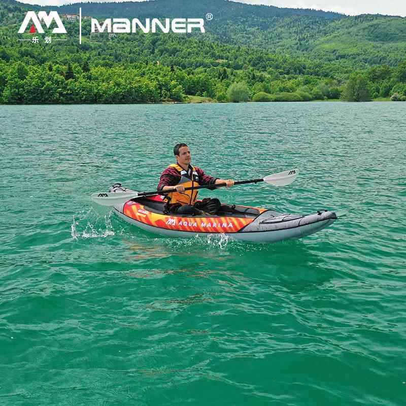 AquaMarina/乐划曼巴单双人独木舟橡皮皮划艇充气船加强外罩漂流