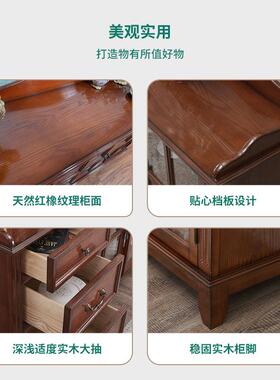 实木柜现餐代简约家用储物多功能茶水柜大容GL-0611边量家用厨柜