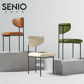 现代简约家用白色餐桌靠背椅子 意式 法式 奶油风餐椅极简设计师款