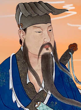 画像祖师画孚卷轴道场供奉丝绢帝君新款吕祖神像吕洞宾纯阳佑挂画