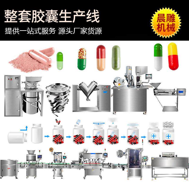 食品制整套胶囊生产线 硬胶囊粉末灌装机 硬胶囊充填机整套设备