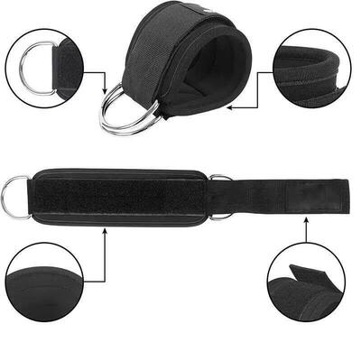 Fitness Ankle Straps Adjustable D-Ring Support Cuffs Gym Leg