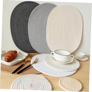 Placemat Insulation Woven Anti Coaste Cotton Scalding Thread