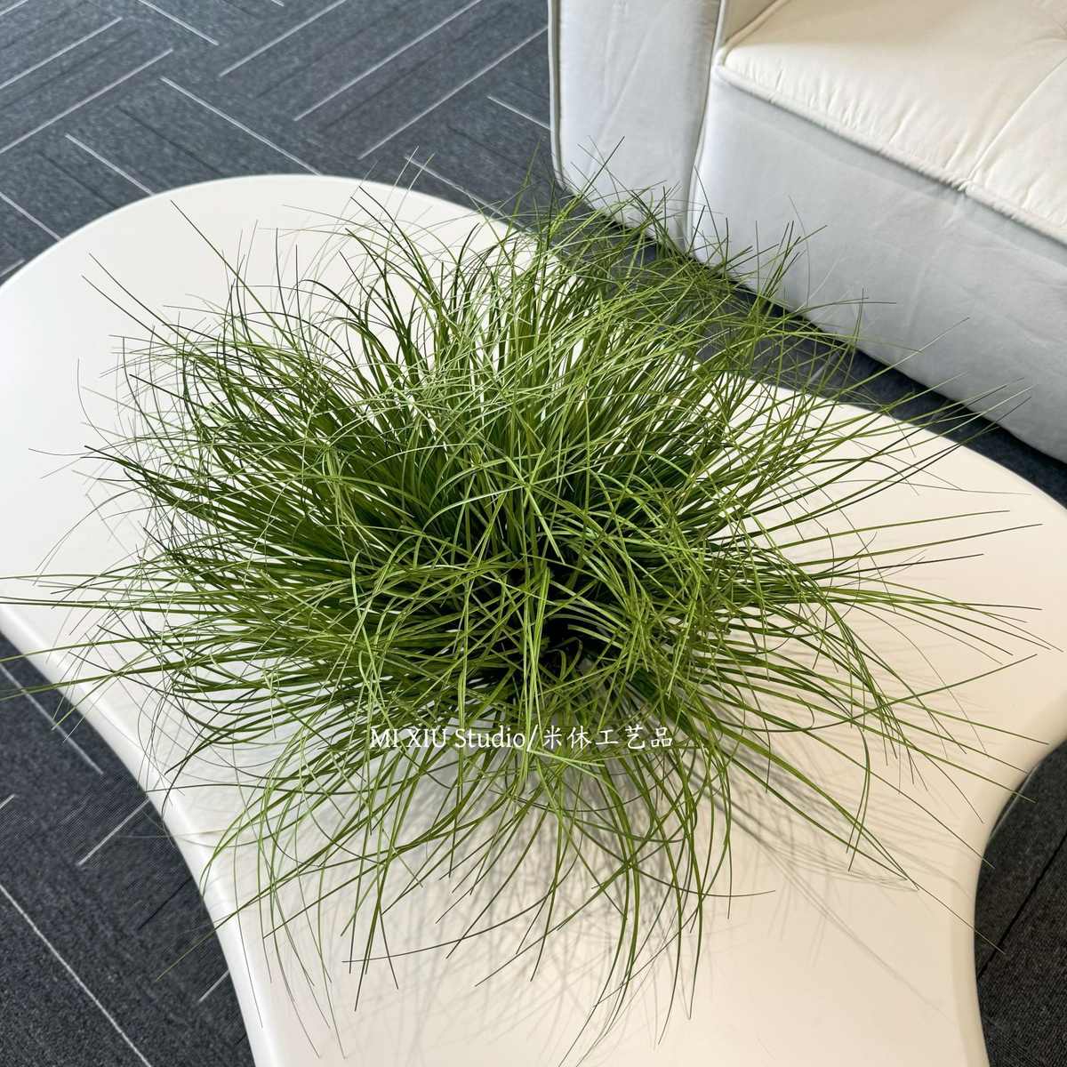 仿真假草绿植蒲草摆件草团草堆室内地面造景假花景观装饰拍摄道具