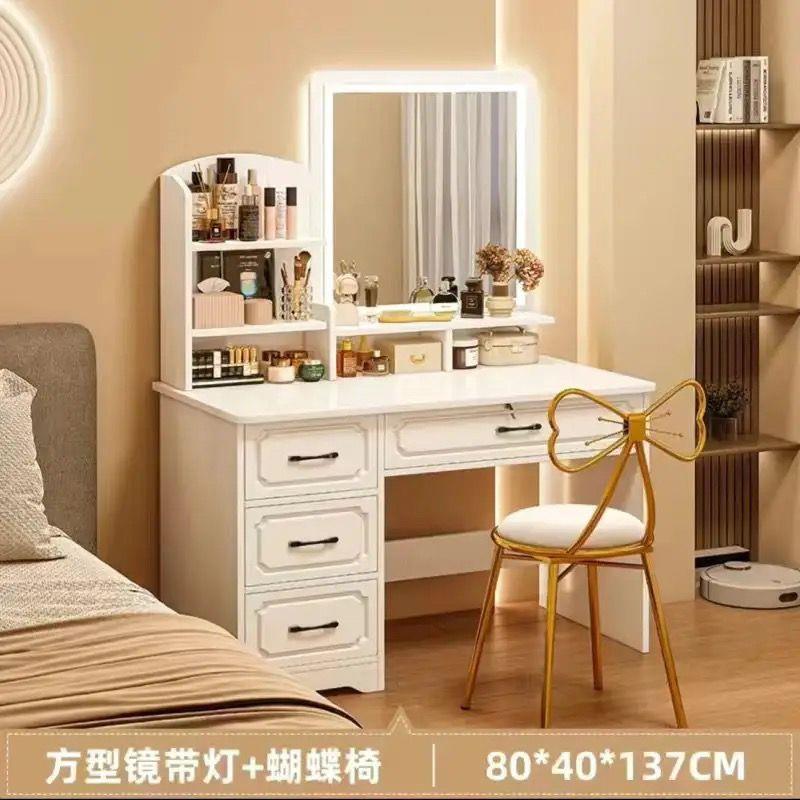 直销梳妆台卧室现代简约欧式主卧化妆桌家用小型一体化妆台收