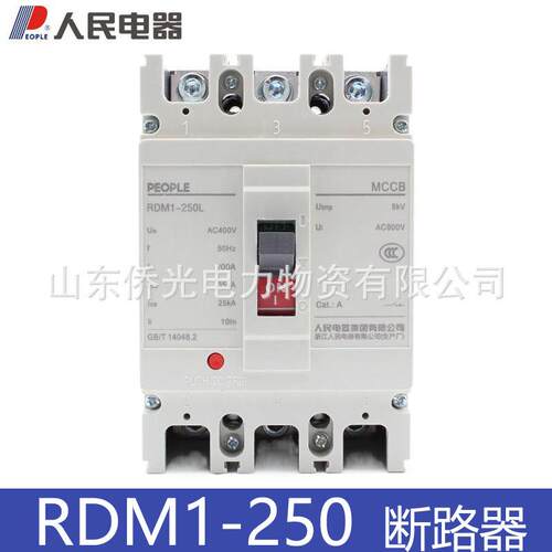 人民电器塑壳断路器RDM1-250L/3300 160A 200A 250A RDM1-225