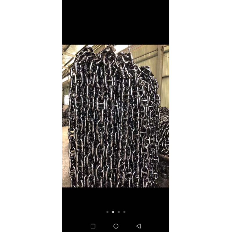 船用三级钢质有档锚链25M27.5M CCS船检证书ZC卸扣链定制镀锌锚链