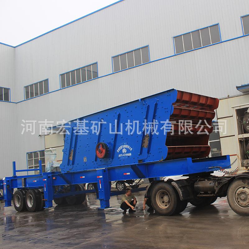 建筑废料利用移动破碎站商砼站骨料加工机器移动破碎筛分一体机