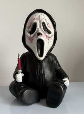 新款惊声尖叫万圣节装饰摆件骷髅人偶小摆件家居庭院装饰品工艺品