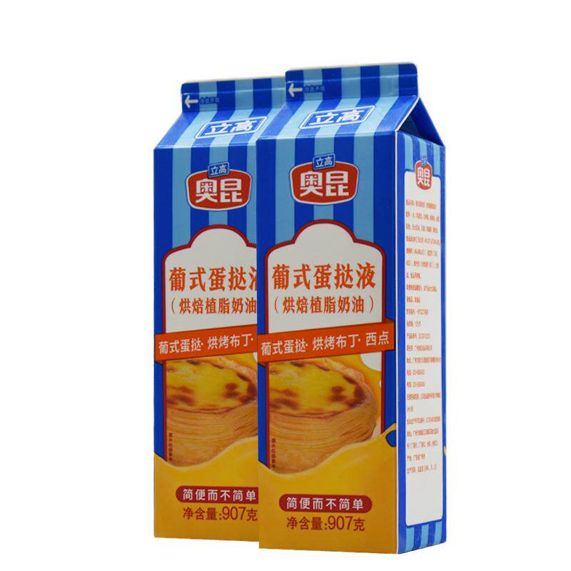 奥昆葡式蛋挞液907g耐焙烤调理奶油肯德基家用蛋挞皮蛋挞水套餐
