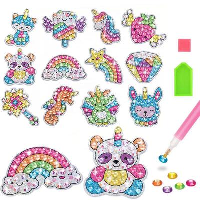 12 Create Big Gem Diamond Painting Sticker Kit Art Craft Gir