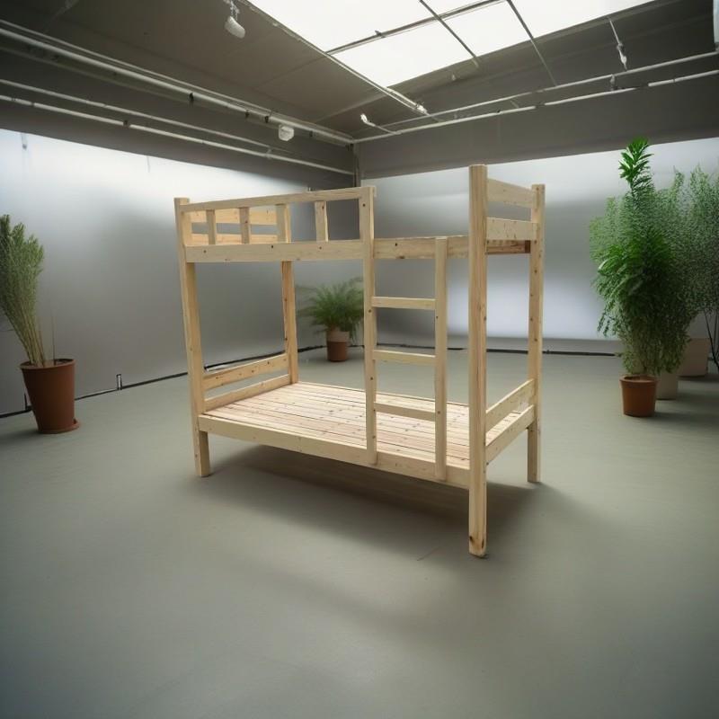 橡木加厚加粗组合床单人床双高低床子母床上下床松木实木上下铺