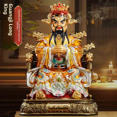圆通树脂彩绘五爷佛像五台山广济龙王菩萨五爷像供奉财神爷龙五爷