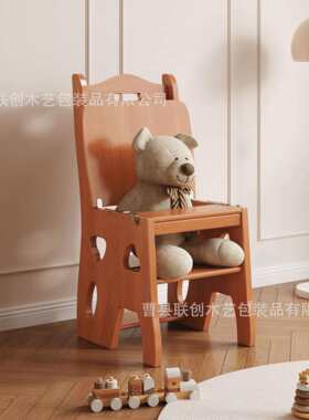 现货实木可折叠梯子家用折叠儿童椅子多功能绿植展示架可变形餐椅