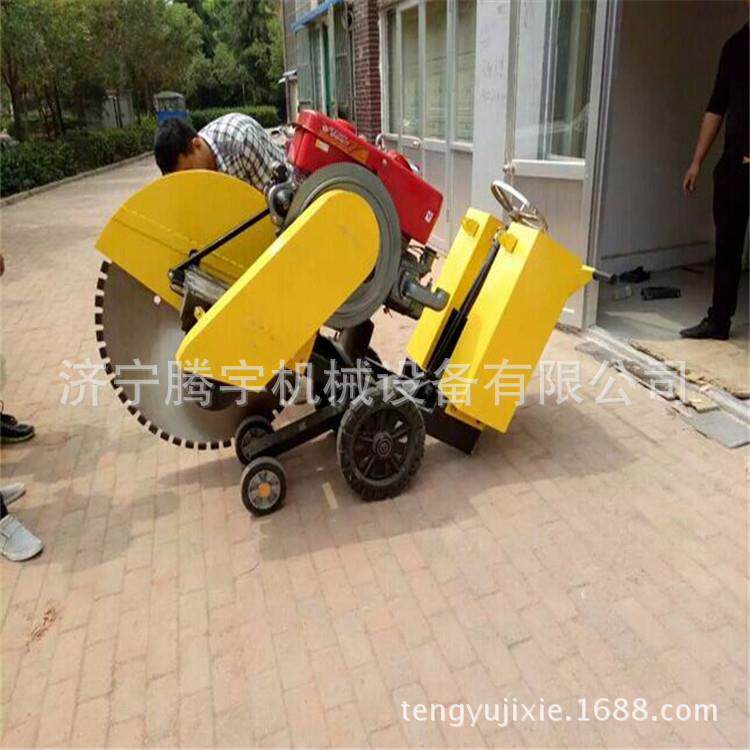T-500YC手推柴油切割机参混970凝土路数面切缝机式马路切图片切割
