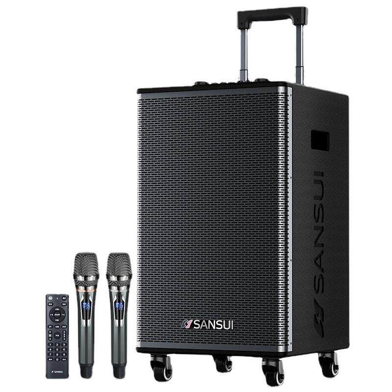 山水 SANSUI E10广场舞音响 户外音响k歌演出移动便携式拉杆
