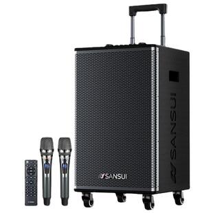 山水 SANSUI E10广场舞音响 户外音响k歌演出移动便携式拉杆