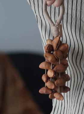 一枚橙 手作果实摇铃音板房售楼部茶几果盘干果装饰压书饰品摆件