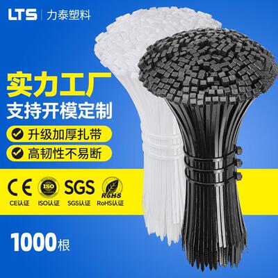 500pcs尼龙扎带电缆管理拉炼扎带4+6+8+10in